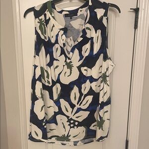 Rachel Roy Blue/Green/ White Floral Blouse